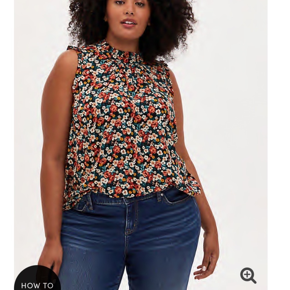 Worn once- mock neck blouse